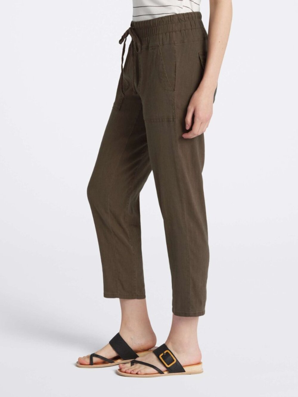 KUT FROM THE KLOTH - Sandra Smocked Waist Linen Pant - Picture 3 of 5